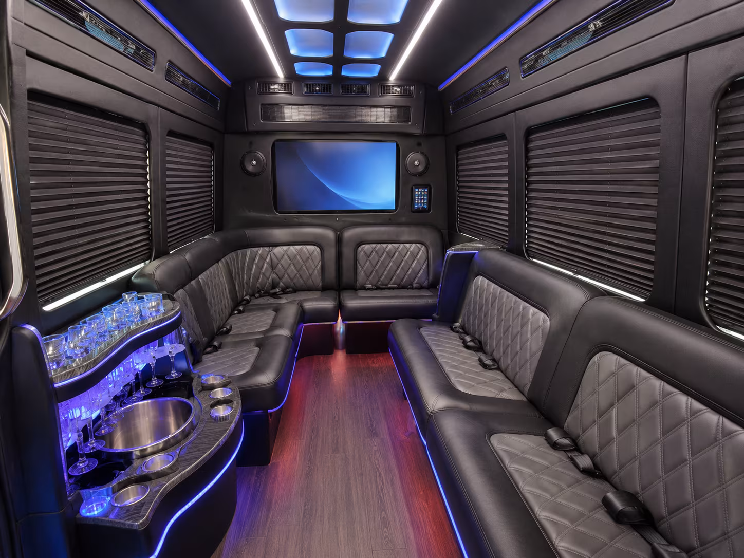fort myers party bus interior